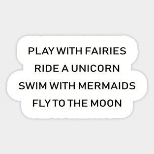 Play With Fairies Ride A Unicorn Swim With Mermaids Top Tumblr Fashion Swim Sticker